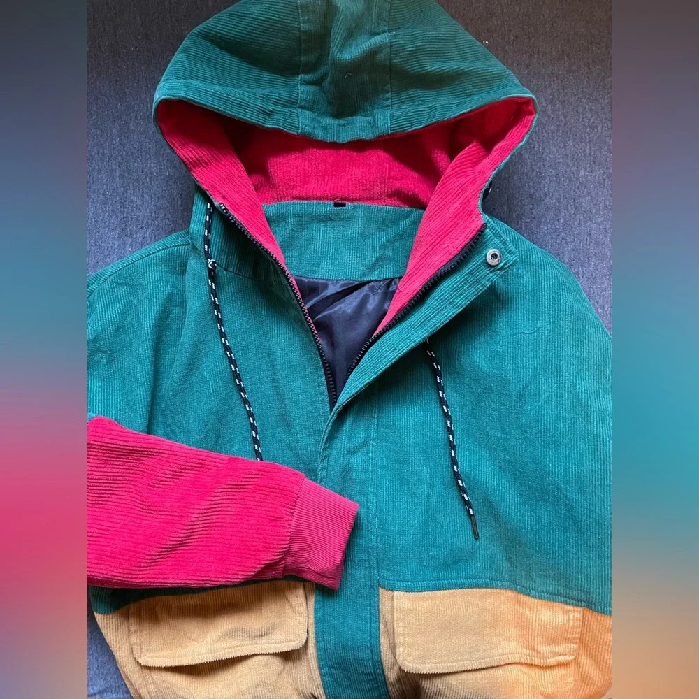 Colour Block Corduroy Jacket Aelfric Eden - Picture 4 of 4